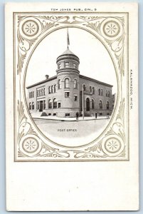 Kalamazoo Michigan MI Postcard Post Office Building Exterior View 1905 Unposted