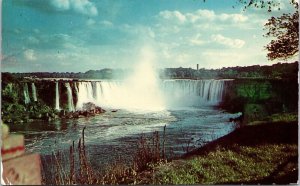 Horseshoe Falls Landmark Niagara Falls Canada Scenic Overlook Chrome Postcard 