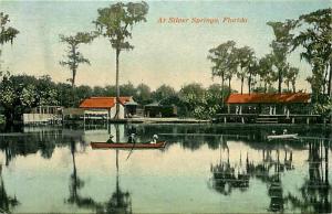 FL, Silver Springs, Florida, Lake Scene, Boating, Cochrane's Book Store No 14627