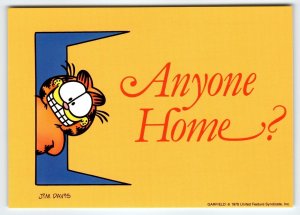 Garfield Anyone Home? Vintage Postcard Comicial Jim Davis Orange Tabby 1978