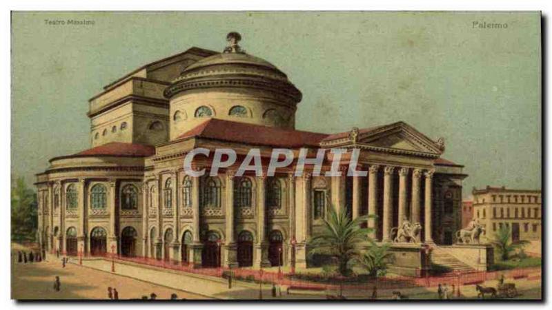 Postcard Old Palermo Teatro Massimo