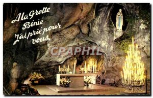 Old Postcard Lourdes Grotto Miraculous