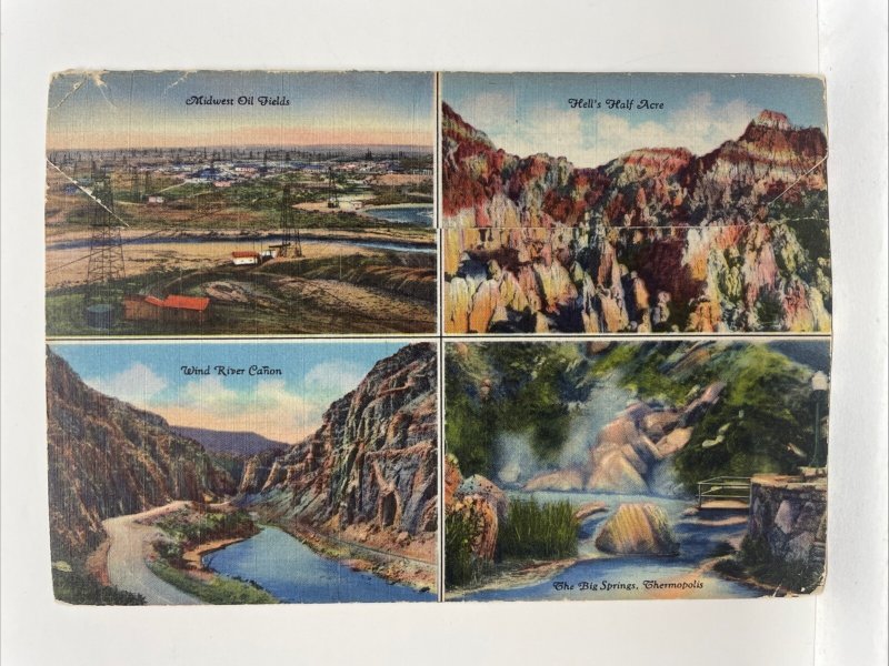 Through the Heart of Wyoming 1939 Postcard Booklet - 18 Views