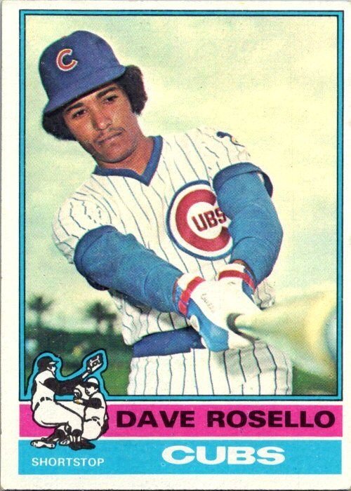 1976 Topps Baseball Card Dave Rosello Chicago Cubs sk13350