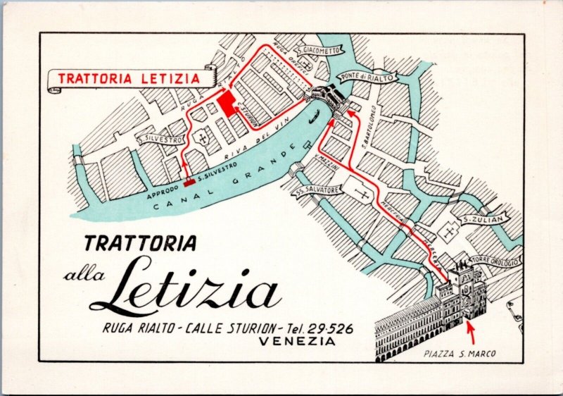 Postcard Italy Venice - Trattoria Letizia - restaurant