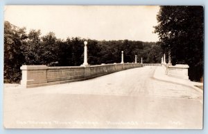 Humboldt Iowa IA Postcard RPPC Photo Des Moines River Bridge c1920's Vintage