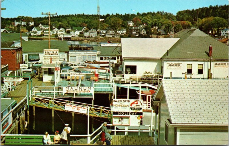 Boothbay Harbor, Maine Postcard EXCURSION WATERFRONT - BOATING CAPITAL PC RPPC