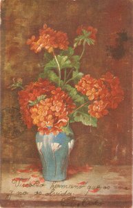 Beautiful flowers in vase Nice vintage Spanish postcard