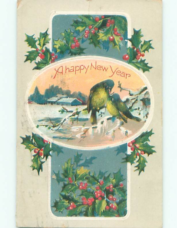 Divided-Back NEW YEAR SCENE Great Postcard W7573