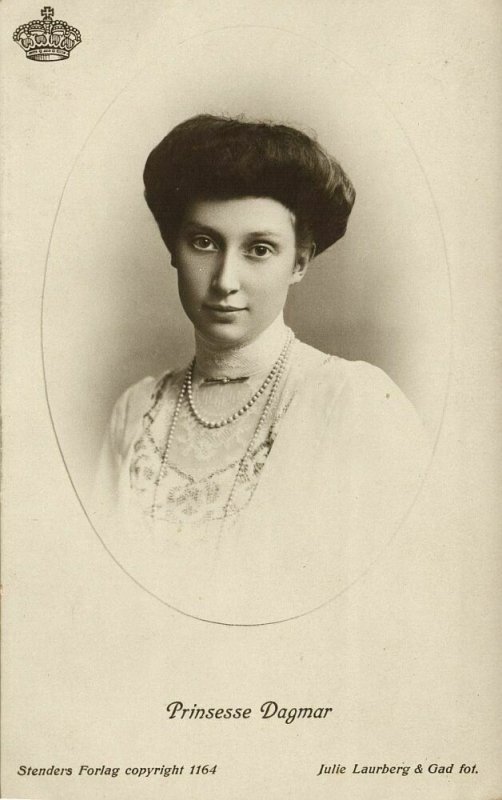 denmark, Princess Dagmar (1910s) RPPC Postcard