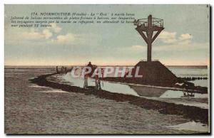 Old Postcard Noirmoutier The Goa Maree Basse staked OVERCOME tags paltes form...