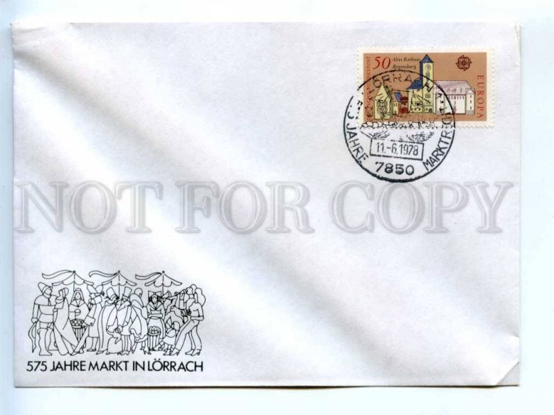 418124 GERMANY 1978 year 575 years Lorrach market COVER