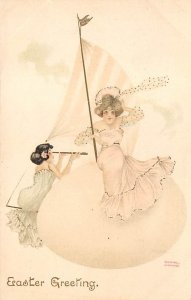 Artist Raphael Kirchner Artist Signed unused light tab markings from being in...