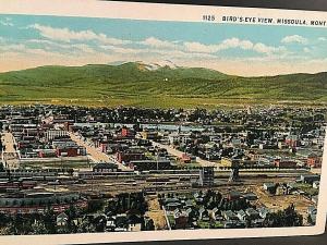 Postcard Birds Eye View of Misoula,Montana.   U6