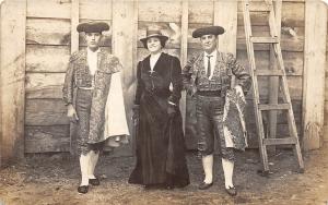 D70/ Mexico Foreign RPPC 3 Postcards Bull Ring Bullfighting Matadores c1910