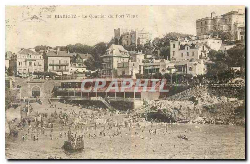 Old postcard Pau Bizanos and Chains of the Pyrenees from the Terrace of the W...