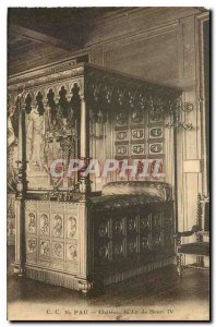 Old Postcard Pau Henri IV Chateau Bed