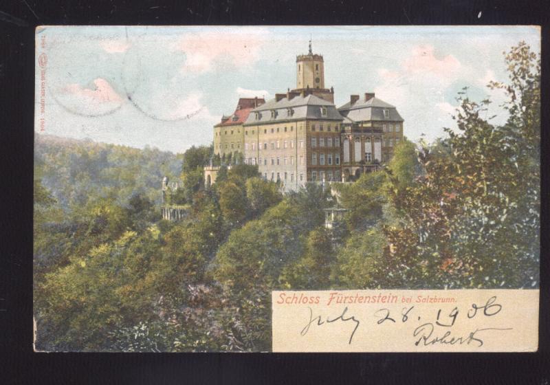 SCHLOSS FURSTENSTEIN GERMANY 1906 ANTIQUE VINTAGE POSTCARD