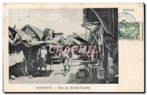 Old Postcard Cote des Somalis Djibouti Rue Bender Guedid