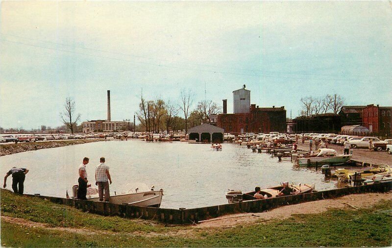 Ohio 1950s Merrcelina  Boat Harbor La France Color Photos Postcard 22-7356