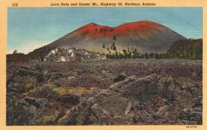 Vintage Postcard Lava Beds & Sunset Mountain Highway 66 Northern Arizona AZ