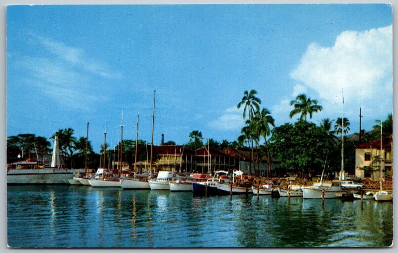 Honolulu Hawaii 1970s Postcard Lahaina Yacht Harbor