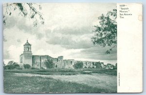 1905 San Antonio Texas TX Vintage Postcard Spanish Mission Building Unposted