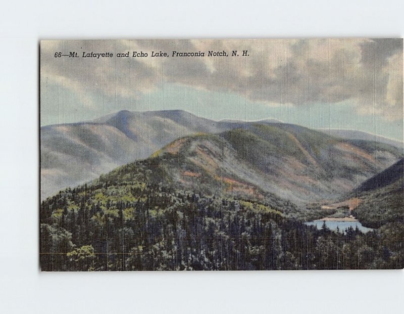 Postcard Mt. Lafayette and Echo Lake, Franconia Notch, New Hampshire