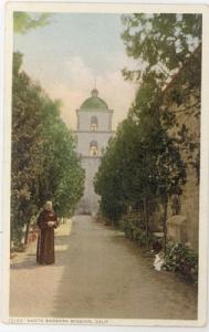 SANTA BARBARA MISSION CA CALIFORNIA Postcard