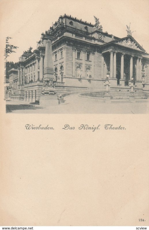 WIESBADEN, Hesse, Germany; 1890s ; Das Konigl. Theater