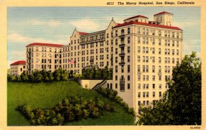 San Diego, California - A view of the Mercy Hospital - in the 1940s