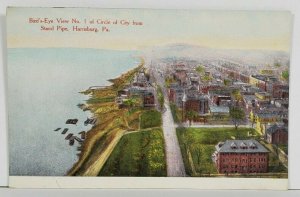 Harrisburg Pa Bird's Eye View of Circle City from Stand Pipe Postcard P17
