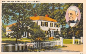 Home Of Ralph Waldo Emerson Concord MA USA Postcard
