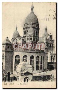 Old Postcard Paris Sacre Coeur