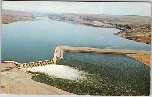 Postcard POWER PLANT SCENE Wanapum Dam Washington WA AO9464