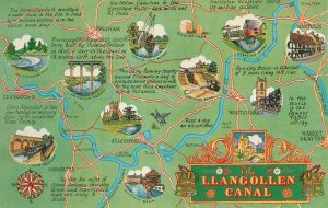 UK Wales Llangollen canal map