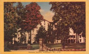 WILLIAMSPORT, PA Pennsylvania   DICKINSON SEMINARY   c1940s Linen Postcard