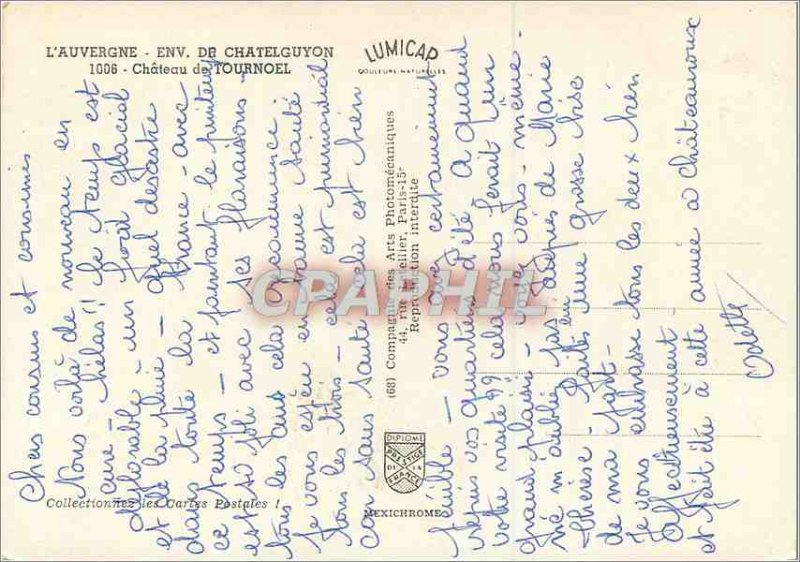 Modern Postcard Auvergne Approx Chatelguyon Chateau Tournoel