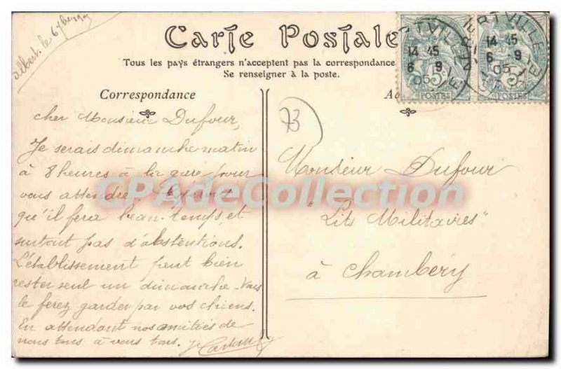 Postcard Old Aix Les Bains Place Carnot