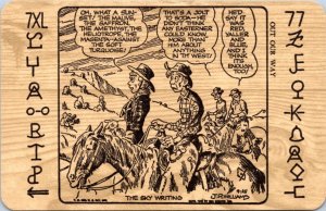 Postcard Rodeo Comic J.R. Williams Out Our Way - The Sky Writing