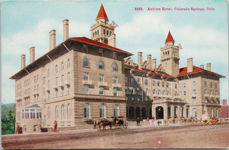 Antlers Hotel Colorado Springs CO c1908 Postcard E55