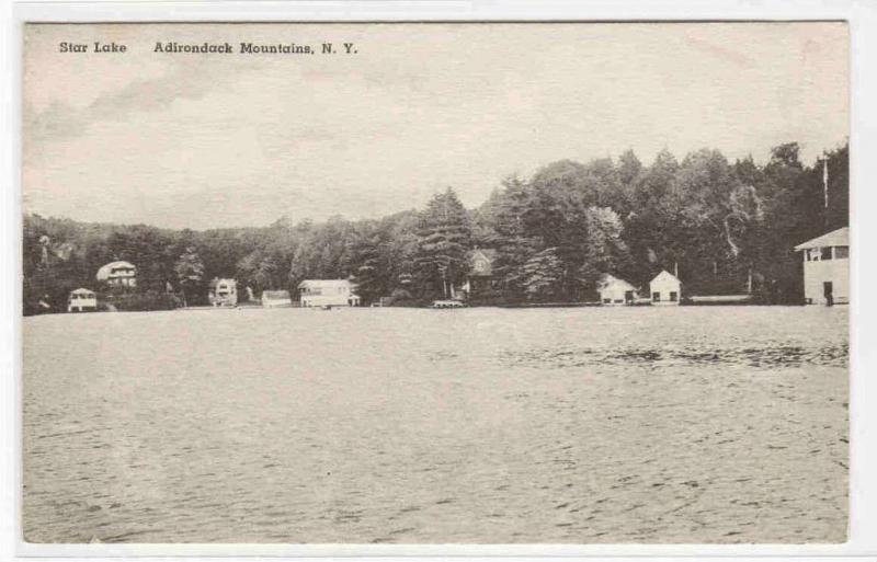 Star Lake Cottages Adirondack Mountains New York Albertype postcard