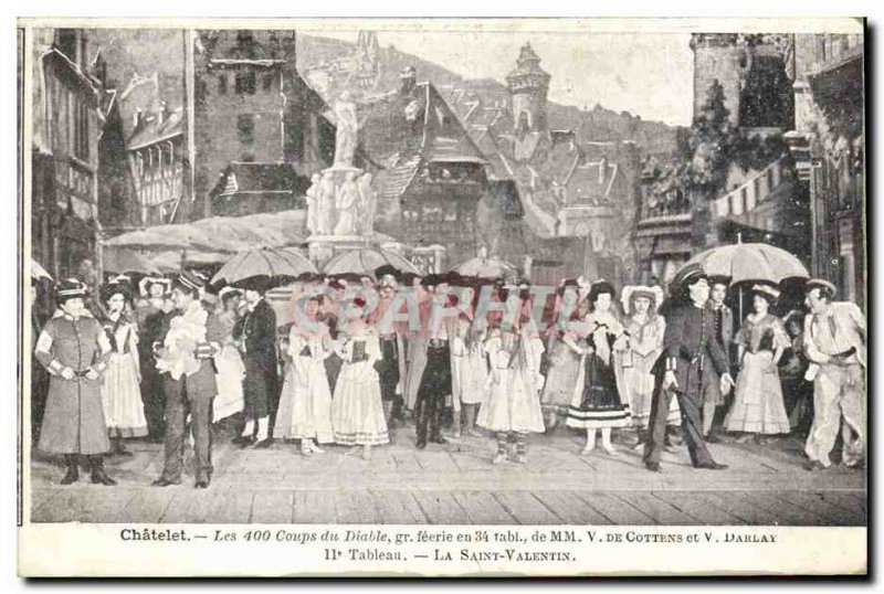 Postcard Old Theater Chatelet Les 400 coups Devil Cottens Darlay Valentine
