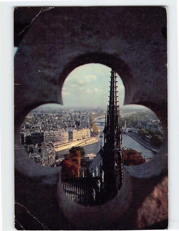 Postcard Paris seen from the Towers of Notre Dame Paris France