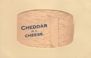 England Cheddar in a Cheese leporello novelty postcard 12 fold out view inside