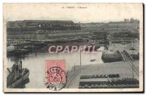 Old Postcard Brest & # 39Arsenal Charter