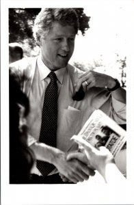 Real Photo Postcard Bill Clinton at Loch Haven Park Orlando Florida '92 Campaign