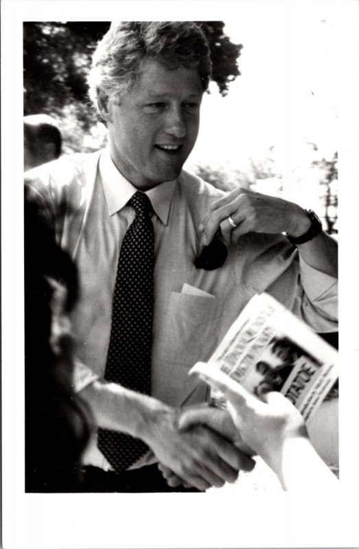 Real Photo Postcard Bill Clinton at Loch Haven Park Orlando Florida '92 Campaign