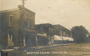 Missouri Kahoka Westside Square 1908 RPPC Photo Postcard 22-6322