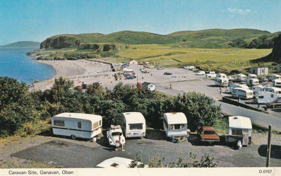 Ganavan Welsh Camping Oban Caravan Site 1970s Postcard